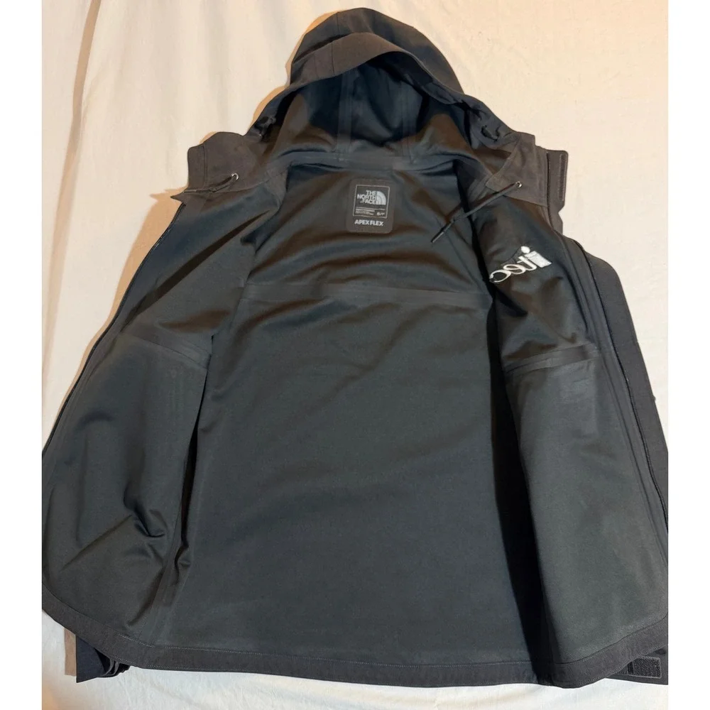 The North‎ Face Apex Flex Mens Small Grey Softshell Waterproof Hooded Jacket